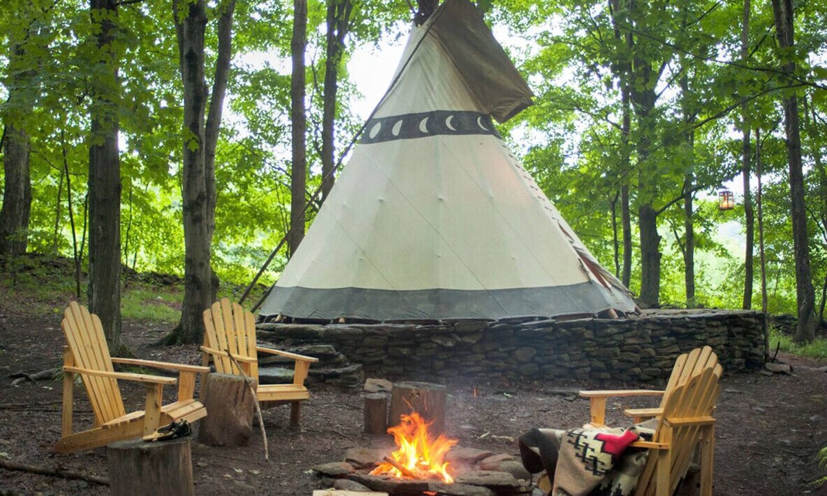Roxbury RV Rental | Bellfire Tipi - A forest adventure awaits