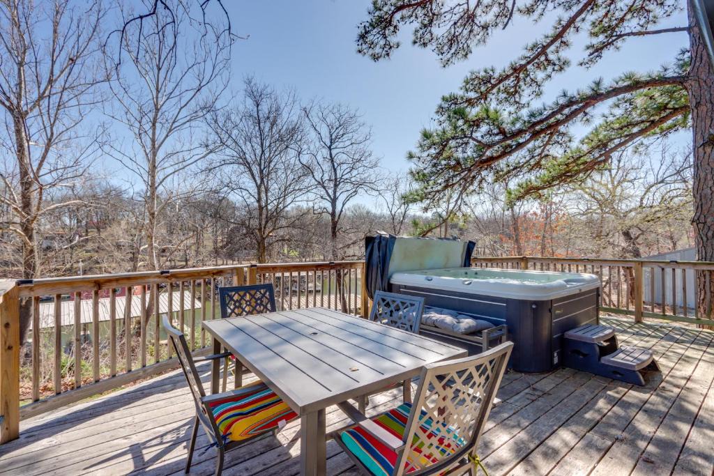Tia Juana House | Deck & Boat Dock: Lakefront Cabin in Eucha!