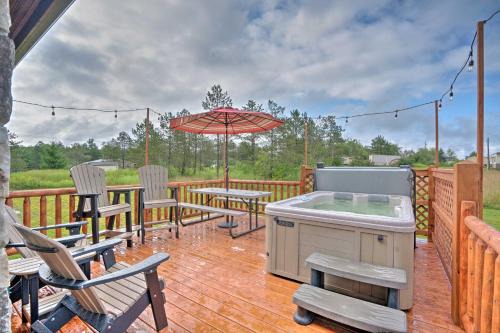 Benezette House | Deck, Hot Tub, Fire Pit: Rustic Cabin in Benezette