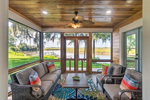 Darien House | Dock, Altamaha River Access! Angler's Paradise
