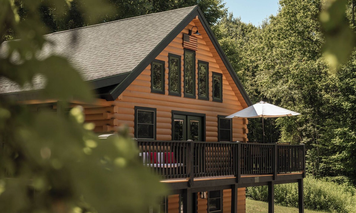 Sterling Cabin | Stone Beach Access | Cabin with a Fire Pit Glow