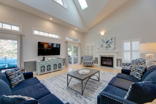 Bethany Beach House | Theater Room & Deck at Massive Salt Pond Home!