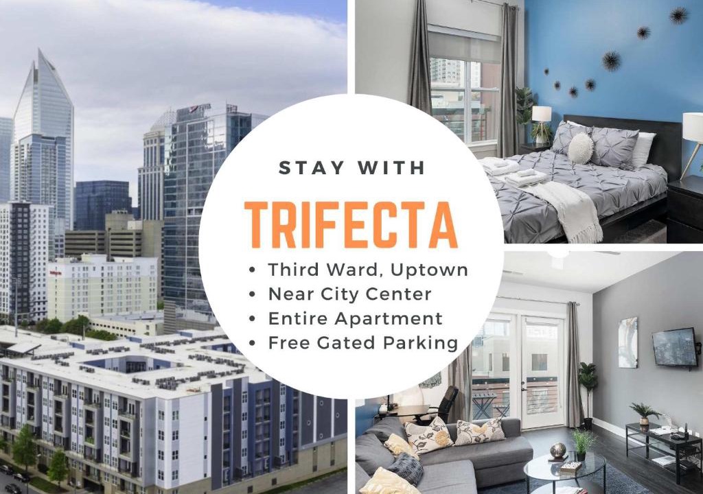 Third Ward Apartment | Trifecta Luxury Serviced Apartment in Uptown CLT