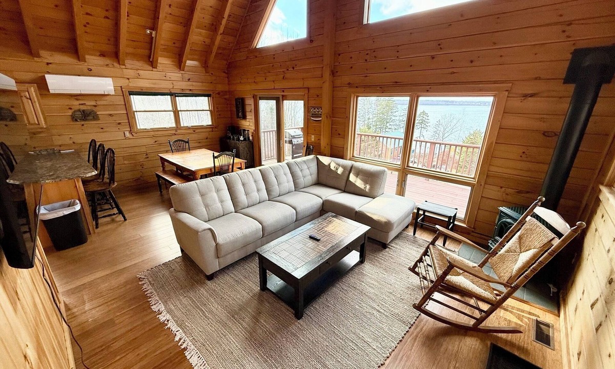 Bar Harbor Cabin | Waterfront Cabin with Private Beach in Bar Harbor. Minutes from Acadia National Park & Downtown Bar Harbor. Newly furnished 3-bedroom, two baths with game room, outdoor grill and fire-pit.