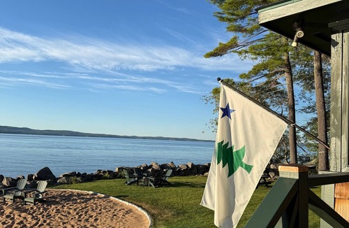 Standish Cottage | Authentic with Luxury Amenities With 250 Ft Of Private Sandy Frontage On Sebago