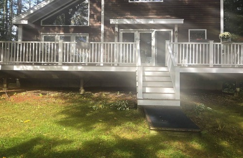 Belgrade House | Beachfront Great Pond Retreat with Private Dock