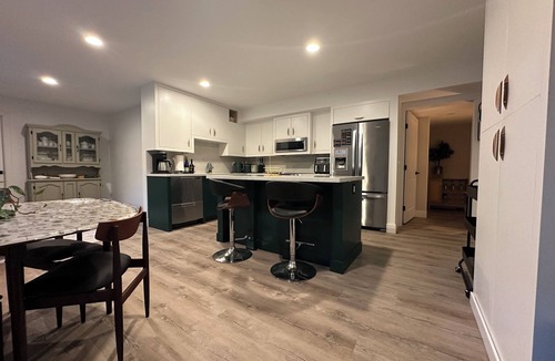 BX House | Charming 2-bedroom walk-out basement in tranquil Coldstream with swim spa