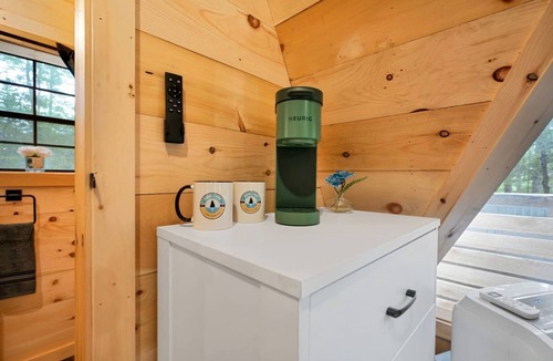 Oxford Cabin | Cozy Romantic A-Frame Escape with Hot Tub in Oxford, Maine