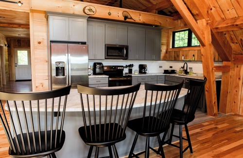 Nobleboro House | Gorgeous newly constructed post and beam retreat on Damariscotta Lake