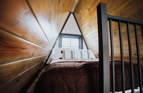 Coosa Resort | Lake Front Modern A-Frame Cabin: Hot Tub, TV, & Lake Views