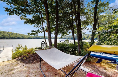 Casco House | Lakefront Retreat | Private Sandy Beach, Dock & Firepit | Game Room