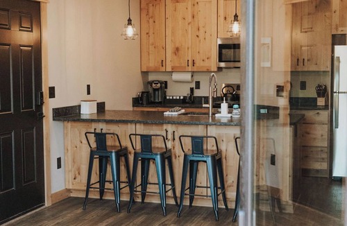 Philipsburg Apartment | Modern Downtown Philipsburg Apt — Deck, Ice Rink Views, & Steps from Broadway