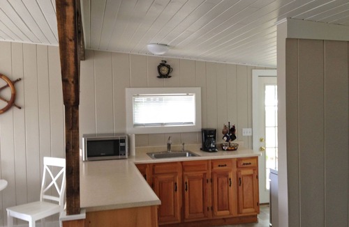 Sebascodegan Island Cottage | Oceanfront cottage with dock and float on beautiful Quahog Bay