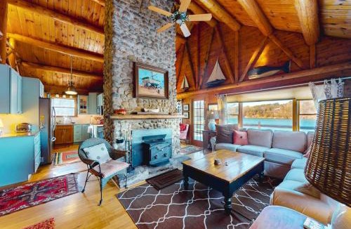 Boothbay House | Riverfront retreat with a furnished deck, washer/dryer & fast WiFi