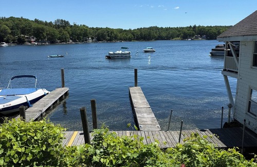 Standish Condo | Sebago Lake studio-style condo with enclosed sunroom and sunset views