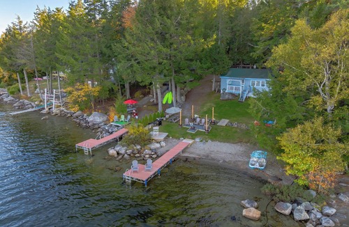 Otis Cabin | Side by Side Cabins on Lake with Private Beach near Acadia National Park
