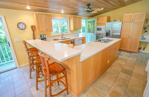 Wainiha House | Spacious, 5 bed/3 bath, mountain view home, across from beach path! TVNC-5137
