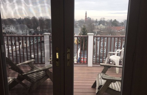Marblehead Condo | Spacious Marblehead Townhouse - Roof Deck with Panoramic Views