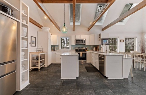 West Bath House | Stunning Waterfront Retreat with Private Dock, Water Views & Cozy Fireplace