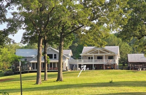 Benton Apartment | Tranquil Waterfront setting! Gorgeous view from deck Firepit