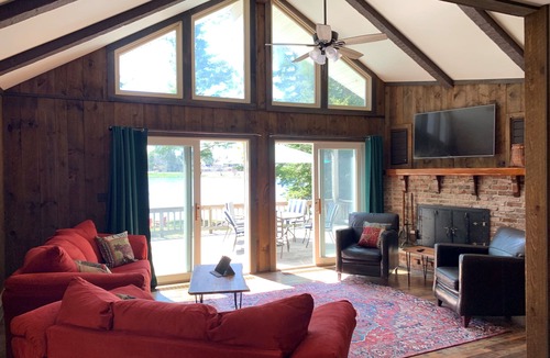 Town of Webb Cottage | Waterfront Adirondack privacy while walking to Old Forge village