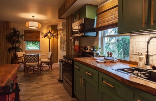 Whitemarsh Island House | Waterfront Jungalow w/Dock & Hot Tub!