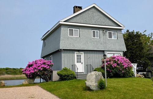 Green Hill House | Waterfront Salt Pond House, water view and dock