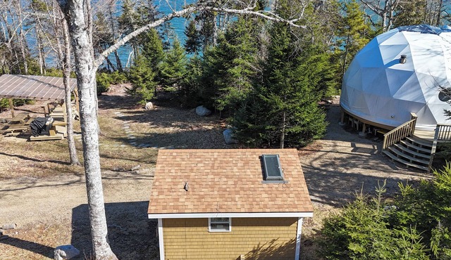 2-Acre DOME + Tiny House Cabin on OCEAN w/HT & AC