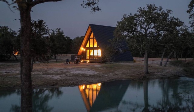 A quiet A-frame escape in the Texas countryside, made for slowing down. in Ledbetter