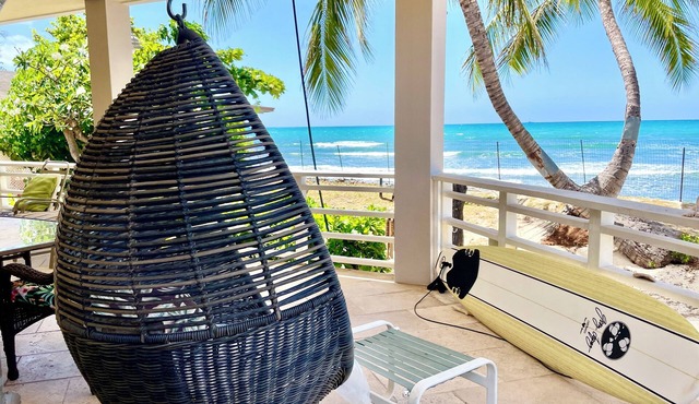 Beachfront villa. Tropical retreat.