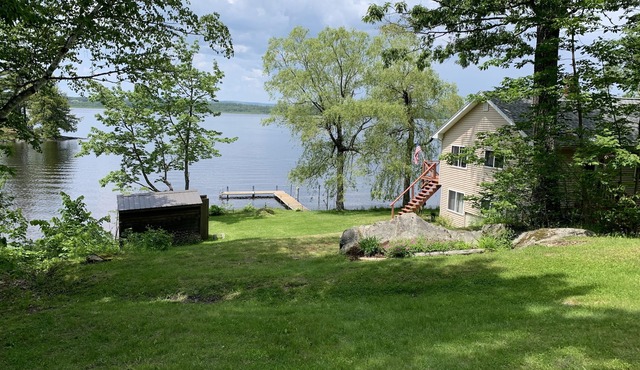 Beautiful sunsets at waterfront cottage on Snow Pond in the Belgrade Lakes.
