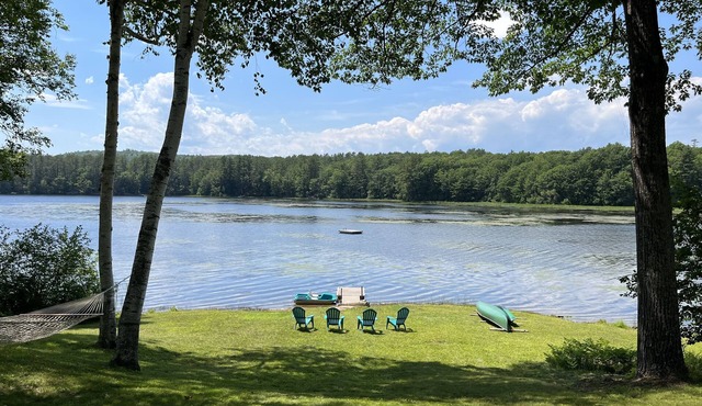 Enjoy Sunset views on tranquil Dexter Pond