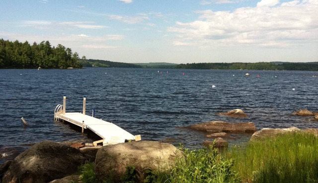 Lake House on Great Moose Lake with dock, swimming area, boat landing, and more!