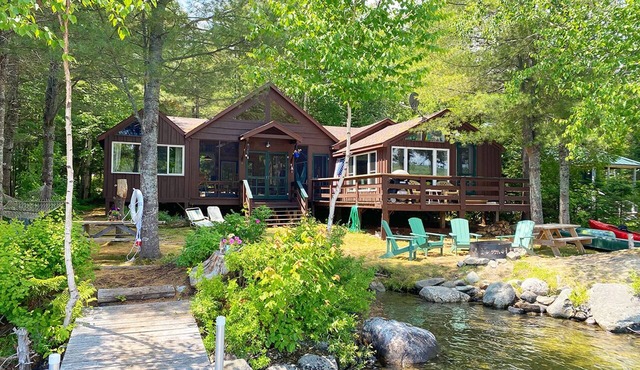 Loon Camps at Waters Edge - Two cute cottages are connected by a screened porch