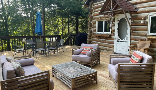 Private beach access across the street-2BR Cottage in the woods-amazing sunsets