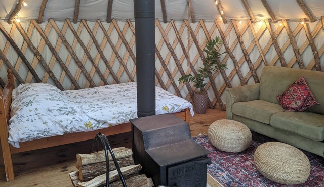 Rustic farmstay in a cozy yurt