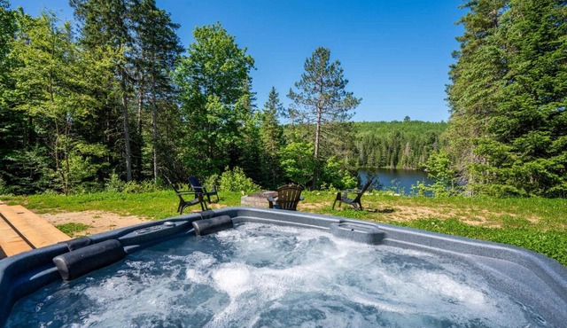 Spa pool Private Lake - Chalet Hello