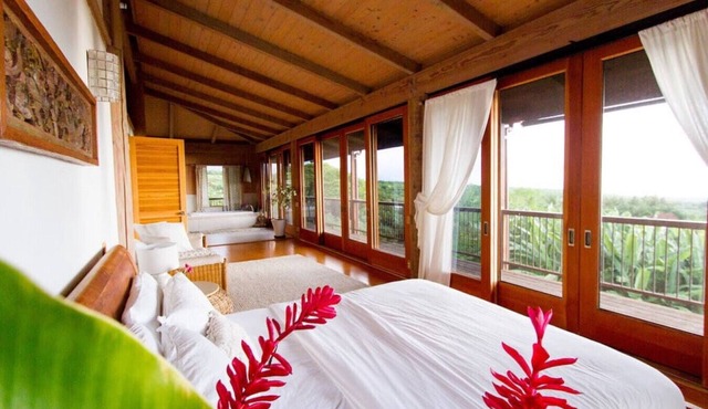 Sweeping Views from a Striking Home with Balconies