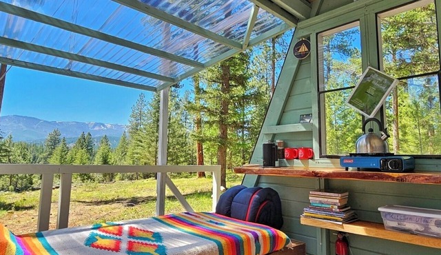 Transforming A-frame Cabin at The Hohnstead Glamping near Missoula, Montana