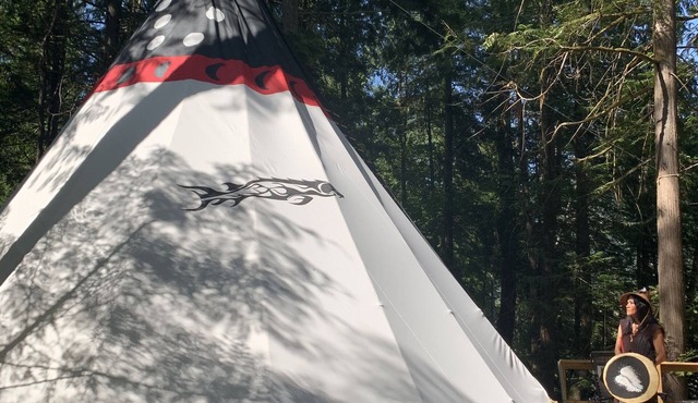 Water front teepee