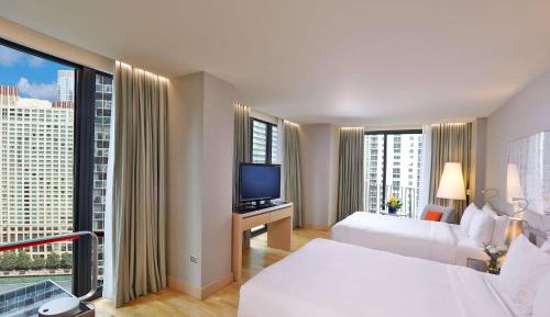 Queen Room with Two Queen Beds with High Floor and Balcony